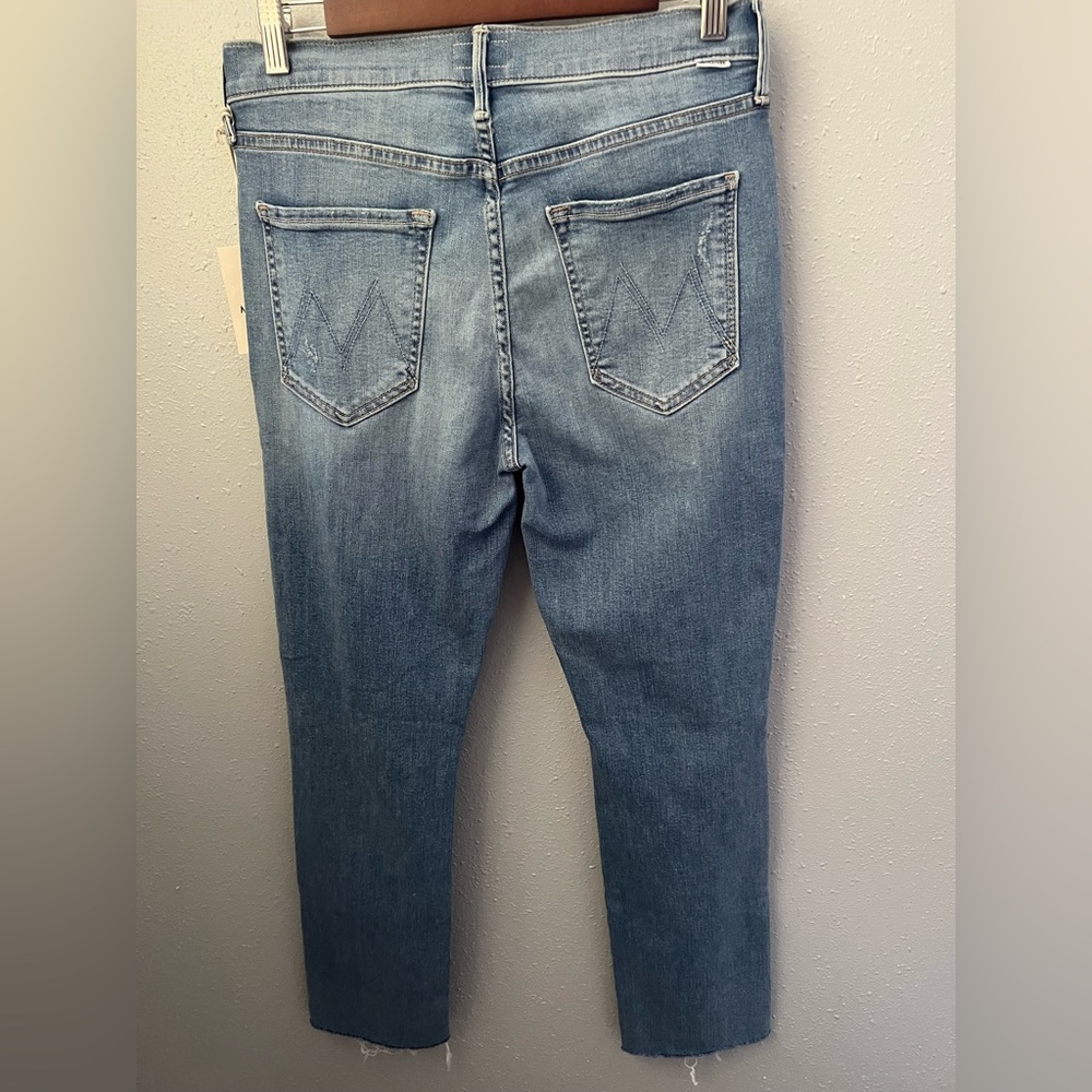 New MOTHER Mother Dazzler Ankle Fray Weekend Kitten Distressed Size 30 - Picture 4 of 14